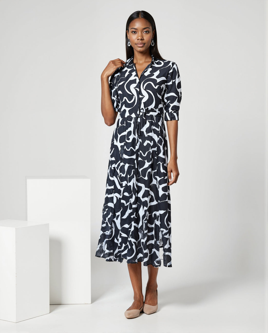 sundress black and white
