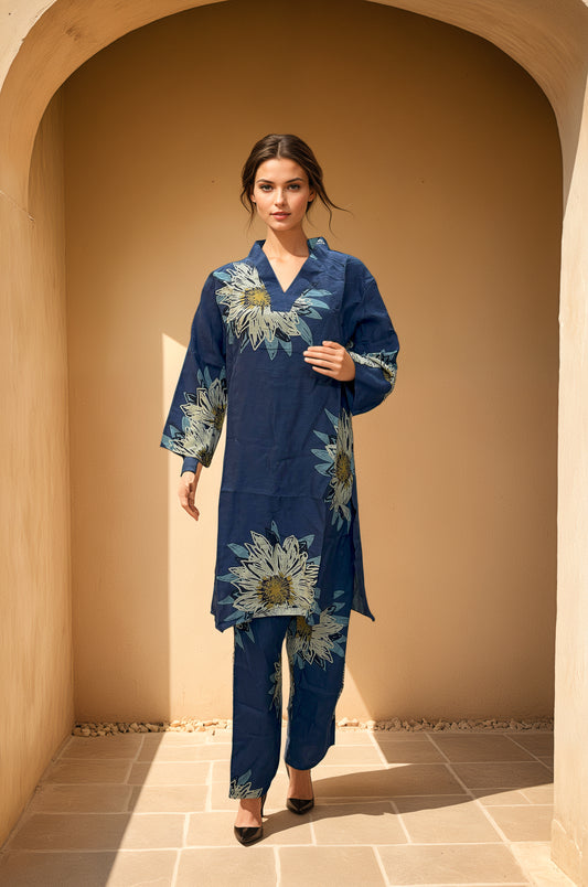 Indigo Bloom Co-ord Set
