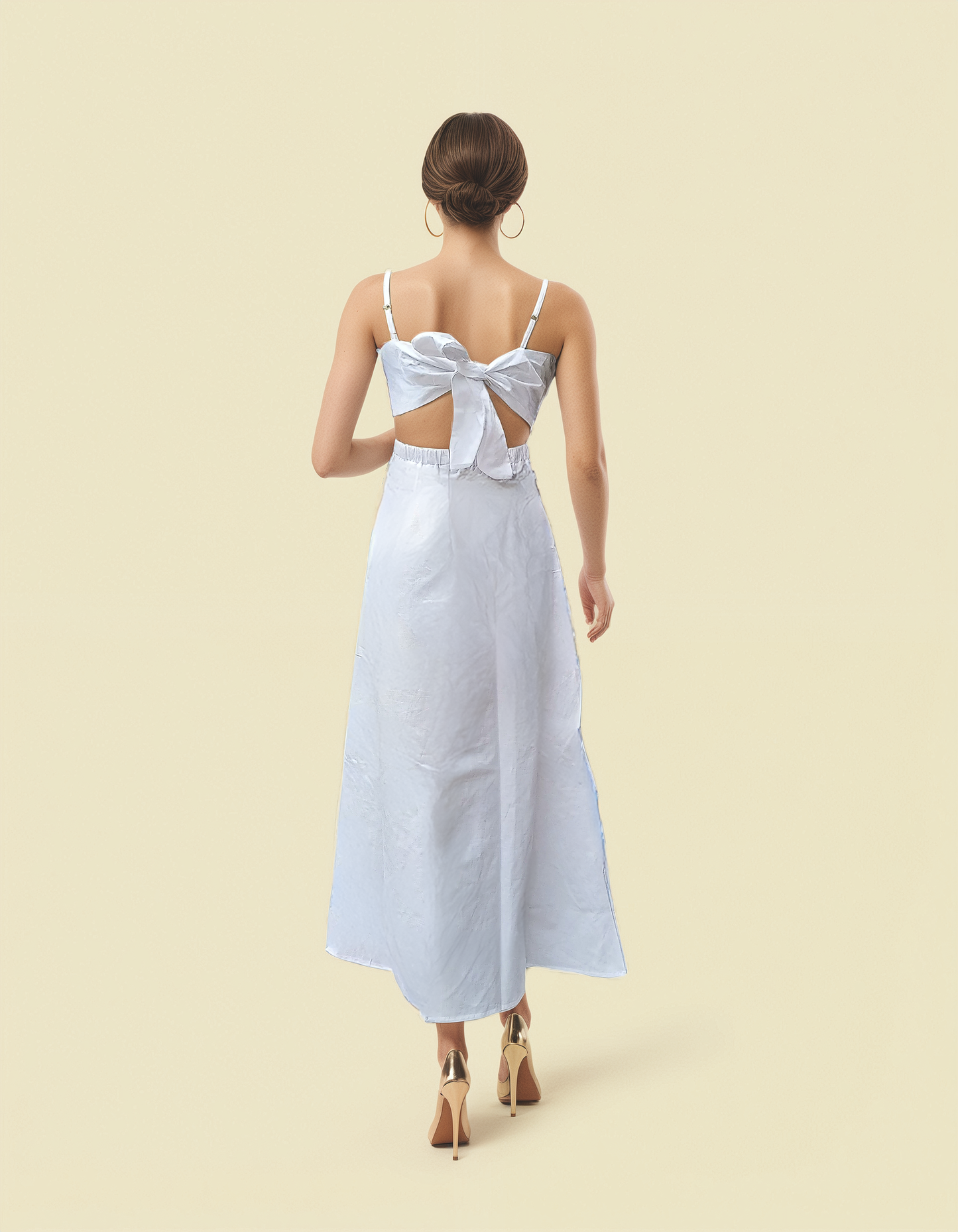 Spaghetti Strap Cotton Maxi Dress – Sleeveless Summer Gown for Women | Free Size Fit